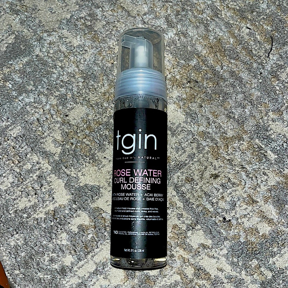TGIN, rose water curl defining mousse